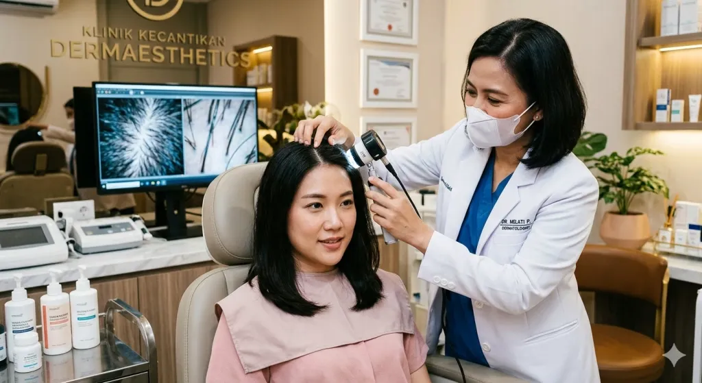 pemeriksaan kulit kepala sebelum hair treatment