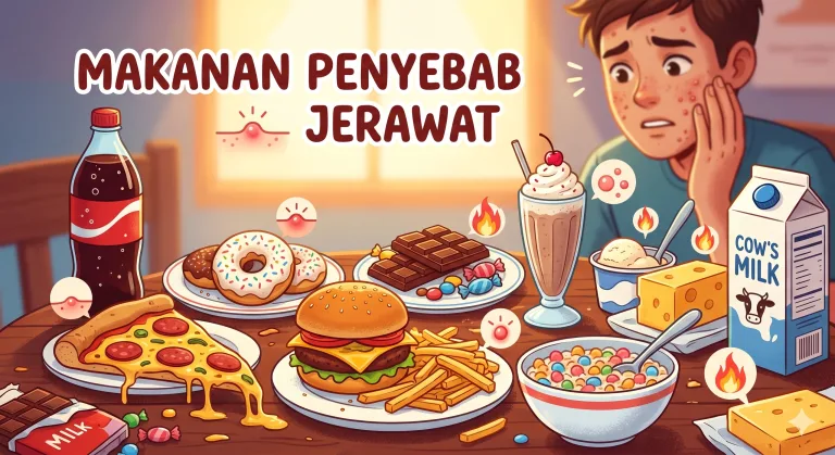 25 Makanan Penyebab Jerawat, Jauhi Kacang & Gorengan!