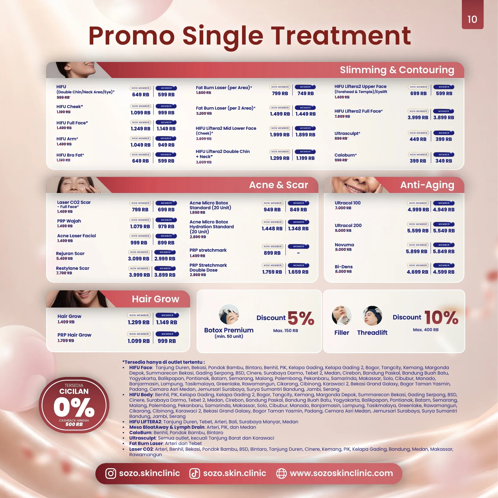 Promo SOZO Agustus 10