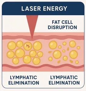 Ilustrasi Cara Kerja Laser dalam Menghancurkan Lemak