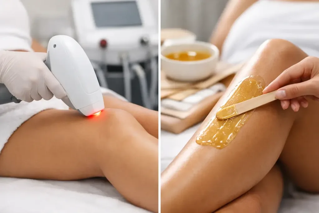 laser vs waxing