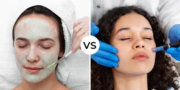 peeling vs facial treatment