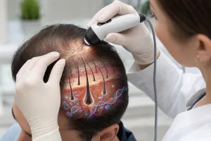 Ilustrasi Injeksi Salmon DNA Hair