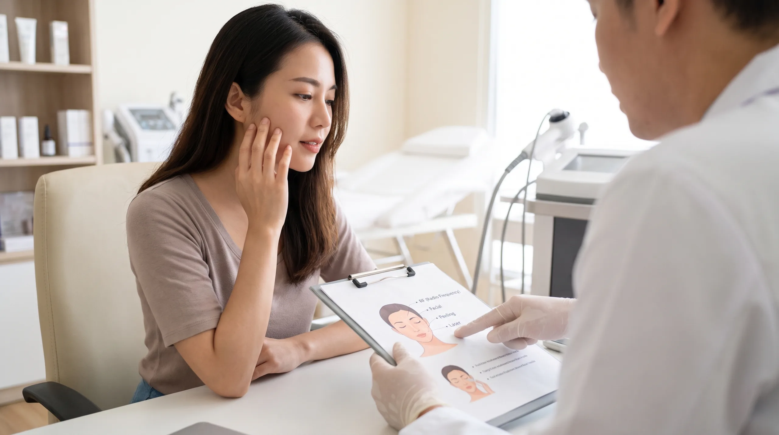 Boleh RF Wajah Bareng Facial, Peeling, atau Laser?